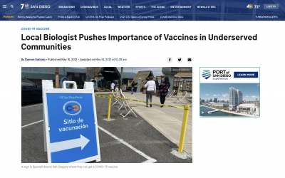 Local Biologist Pushes Importance of Vaccines in Underserved Communities  (Dr. Rivera-Chávez is interviewed)